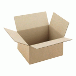 LOT DE 25 - CARTON CAISSE AMÉRICAINE KRAFT BRUN SIMPLE CANNELURE L 23 X L 19 X H 12 CM