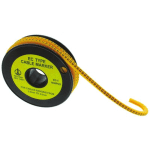 RS PRO - REPÈRE CÂBLE , Ø CÂBLE 3 4.2MM, TEXTE : 9, NOIR SUR JAUNE ( PRIX POUR BOBINE DE 1000 )