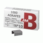 AGRAFE BRUNEAU N°10 GALVANISÉE - BOÎTE DE 1000