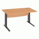 BUREAU DROIT EXCELLENS L 140 CM HÊTRE PIÉTEMENT 