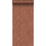 PAPIER PEINT FEUILLES DE PALMIER - 0,53 X 10,05 M DE ESTAHOME TERRACOTTA