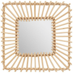 ATMOSPHERA - MIROIR ROTIN CARRÉ 40X40 - BEIGE