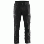 PANTALON DE TRAVAIL SERVICES STRETCH NOIR/GRIS FONCÉ TAILLE 38 - BLAKLADER