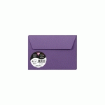 PAQUET DE 5 ENVELOPPES POLLEN 114X162MM 120G/M2 - VIOLINE - LOT DE 10