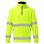 PORTWEST F302 POLAIRE 1/2 ZIP HV JAUNE - TAILLE M