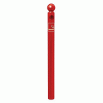 POTELET CENDRIER Ø 76 MM POMMEAU BOULE - ZINC ROUGE 3020 - PROCITY