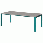 TABLE MALIBU 180X80 T3 SOUDÉ STRA ABS BÉTON F186/BLEU 5018