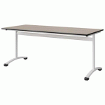 TABLE MALIBU 180X80 T6 DL STRA ACACIA/NOIR BLC 9016 - MANUTAN EXPERT