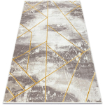 TAPIS CORE 1818 GÉOMÉTRIQUE - STRUCTUREL, DEUX NIVEAUX DE MOLLETON, IVOIRE / OR BEIGE 140X190 CM