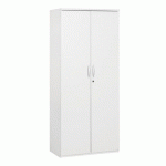 ARMOIRE HAUTE PORTES BATTANTES EXCELLENS / ARKO H 182 X L 80 CM BLANC