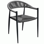 FAUTEUIL EXTERIEUR - ALU - TRESSAGE ANTHRACITE - AMSTERDAM