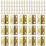 NORCKS PETITE MINI CHARNIÈRES, 50 PACKS CABINET PORTE TIROIR COFFRE CHARNIÈRES CONNECTEURS AVEC 200 PIÈCES 8 MM REMPLACEMENT DE VIS, MÉTAL CHARNIÈRE