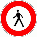 PANNEAU DE SIGNALISATION B9A CL2 450 ACCÈS INTERDIT PIÉTONS - KELIAS