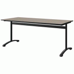 TABLE MALIBU 180X80 T6 DL STR ANTIB CHÊN 1146/NOIR NOIR 9005 - MANUTAN EXPERT