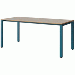 TABLE MALIBU 180X80 T6 SOUDÉ STRA ALAISÉ ACACIA/BLEU 5025 - MANUTAN EXPERT
