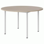 TABLE MALIBU Ø 120 T5 4P STRA ABS ACACIA/BLC 9016