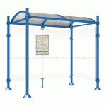 ABRI BUS PROVINCE 2.50 M 1 BARDAGE LAT. AGORA BLEU 5010 - PROCITY