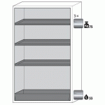 ARMOIRE SÉCURITÉ S-CLASSIC-90 S90.196.120 JAUNE