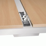 GOULOTTE PASSE-CÂBLES HORIZONTALE UNIVERSELLE POUR PÔLE DE BUREAUX L 60 X P 23 X H 10 CM BLANC