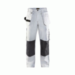 PANTALON DE TRAVAIL PEINTRE À POCHES FLOTTANTES BLANC/GRIS FONCÉ TAILLE C44 - BLAKLADER