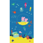 AG ART - POSTER INTISSÉ - PEPPA PIG AVEC SA FAMILLE DANS L'ESPACE - 150 X 270 CM