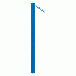 POTELET CARREFOUR Ø60 MM CHAINES 1 ANNEAU GALVA BLEU 5010 - PROCITY
