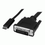 STARTECH.COM 3.3 FT / 1 M USB-C TO DVI CABLE - USB TYPE-C VIDEO ADAPTER CABLE - 1920 X 1200 - BLACK (CDP2DVIMM1MB) - CÂBLE USB / DVI - USB-C POUR DVI-D - 1 M