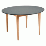 TABLE GRAND LARGE Ø120 CM STRATIFIÉ ABS - GRIS/NATUREL - SUNSET CREATION