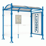 ABRI BUS PROVINCE 2.50 M VITRINE 1 BARD LAT. AGORA BLEU 5010 - PROCITY