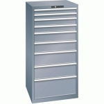 ARMOIRE GRIS 717X725X1450 AVEC 9 TIROIRS 200KG _ 14.511.050 - LISTA