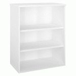 BIBLIOTHÈQUE BASSE ECLA H 100 X L 80 CM FINITION BOIS BLANC