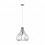 EGLO - LAMPE À SUSPENSION BLANC BOIS TINDORI 1X40W H: 110 Ø 38CM