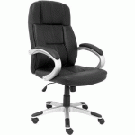 FAUTEUIL DE DIRECTION TOBARRA SIMILICUIR NOIR - FOROL