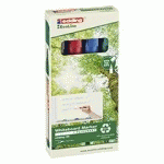 MARQUEURS EFFAÇABLES RECHARGEABLES ECOLINE EDDING E28 - POCHETTE DE 4 COULEURS ASSORTIES