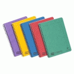 NOTEMAKER EUROPA CAHIER RELIURE INTÉGRALE A5 120 PAGES DÉTACHABLES LIGNÉ - ASSORTIS - LOT DE 10