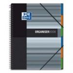 OXFORD ETUDIANT CAHIER ORGANISERBOOK SPIRALÉ 160 PAGES 5X5 24.5X31. COUVERTURE POLYPRO