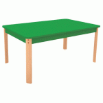 TABLE ERGO RECTANGULAIRE T3 - VERT/HÊTRE - MANUTAN COLLECTIVITÉS