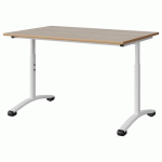 TABLE MALIBU 120X80 T3/T6 DL STR ALAISÉ ACACIA/BLC 9016 - MANUTAN EXPERT