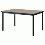 TABLE MALIBU 120X80 T4 4P STRA CHÊNE 1146/NOIR NOIR 9005