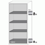 ARMOIRE SÉCURITÉ S-PHOENIX-90 S90.196.090.FWAS JAUNE - MANUTAN COLLECTIVITÉS