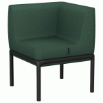 CHAUFFEUSE D'ANGLE LOTUA TISSU 100% POLYESTER VERT BOUTEILLE - SOKOA