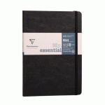 LOT DE 5 - MY.ESSENTIAL AGE BAG CARNET BROCHURE COUSU DOS CARRÉ À PAGES NUMÉROTÉES A5 192 PAGES PETITS CARREAUX PAPIER IVOIRE 90G - NOIR