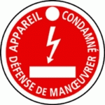 MACARON DE CONSIGNATION, PLASTIQUE, ÉQUIVALENT EDF C11, DIAM.100MM