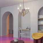 MAYTONI ARCO SUSPENSION AVEC 3 ABAT-JOUR EN VERRE