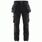 PANTALON DE TRAVAIL X1900 ARTISAN STRETCH 4D NOIR TAILLE 46L - BLAKLADER