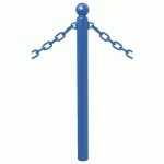 POTELET PROVINCE Ø76 MM CHAINES 2 ANNEAUX BOULE BLEU 5010 - PROCITY