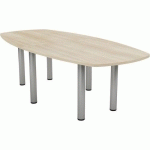 TAB. CONF. ELGA PIED TUBE 240X113 CM PLT STRAT ACACIA/ALU - MBA