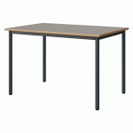 TABLE MALIBU 120X80 T6 4P STRA ALAISÉ GRIS U727/GRIS 7016