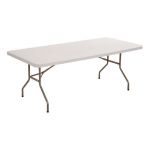 TABLE PLIANTE POLYÉTHYLÈNE RECTANGLE 122 X 61 CM - PLATEAU GRIS - PIEDS GRIS