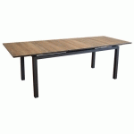 TABLE TAHAA HPL 180/240 CM GRAPHITE/BOIS - PROLOISIRS